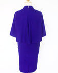 Cape Cut-Out Fitted Cheongsam - Cobalt (Pre-order)