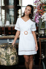 TMP x DOT Monogram Reversible Shift - White / Orange / Chambray