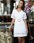 TMP x DOT Monogram Reversible Shift - White / Orange / Chambray