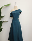 Tess Off Shoulder Dress - Cobalt / Red / Fall Blue / Fuchsia