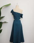 Tess Off Shoulder Dress - Cobalt / Red / Fall Blue / Fuchsia