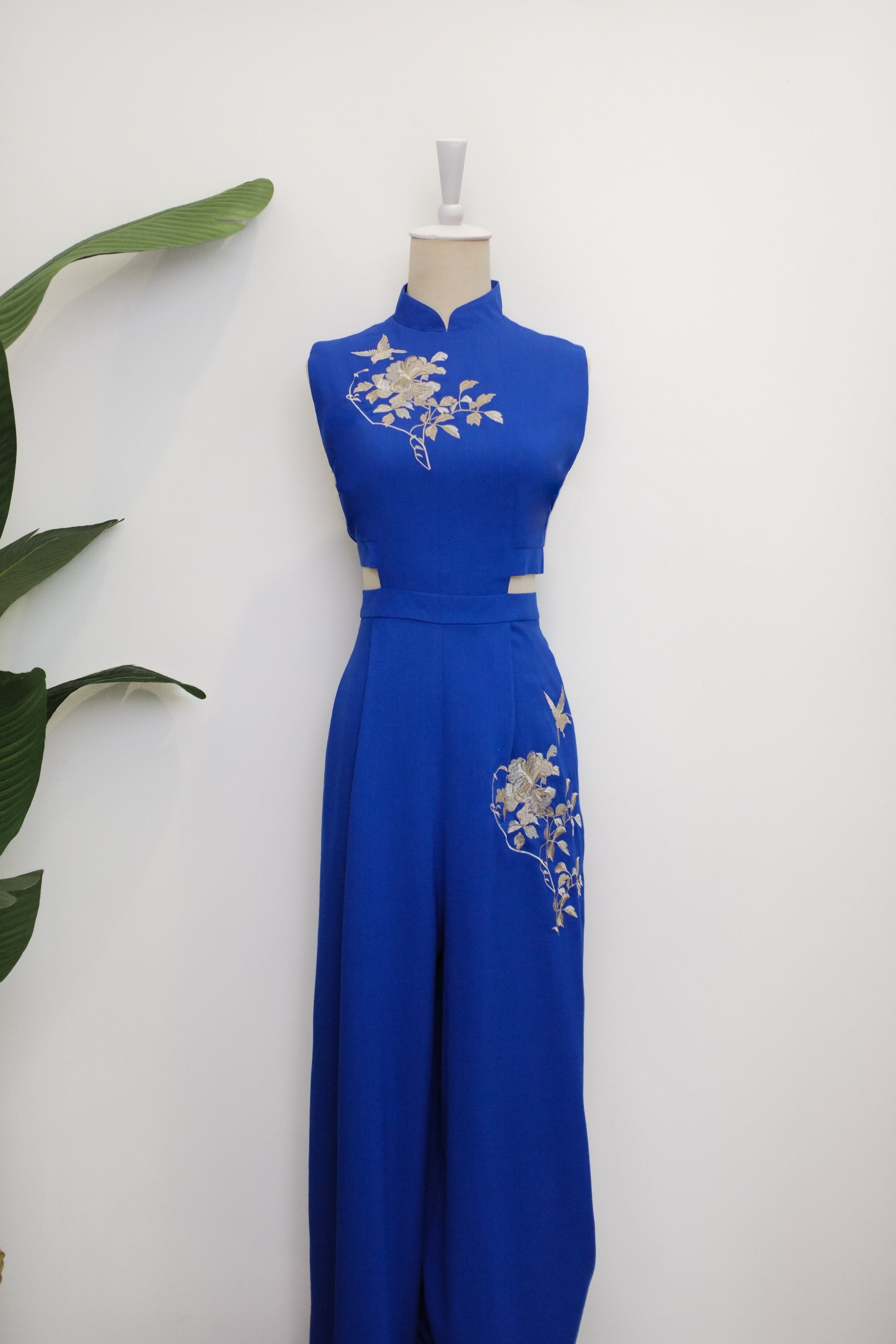 Drea Signature Jumpsuit - Cobalt / Fuchsia / Red (Pre-order)