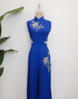 Drea Signature Jumpsuit - Cobalt / Fuchsia / Red (Pre-order)