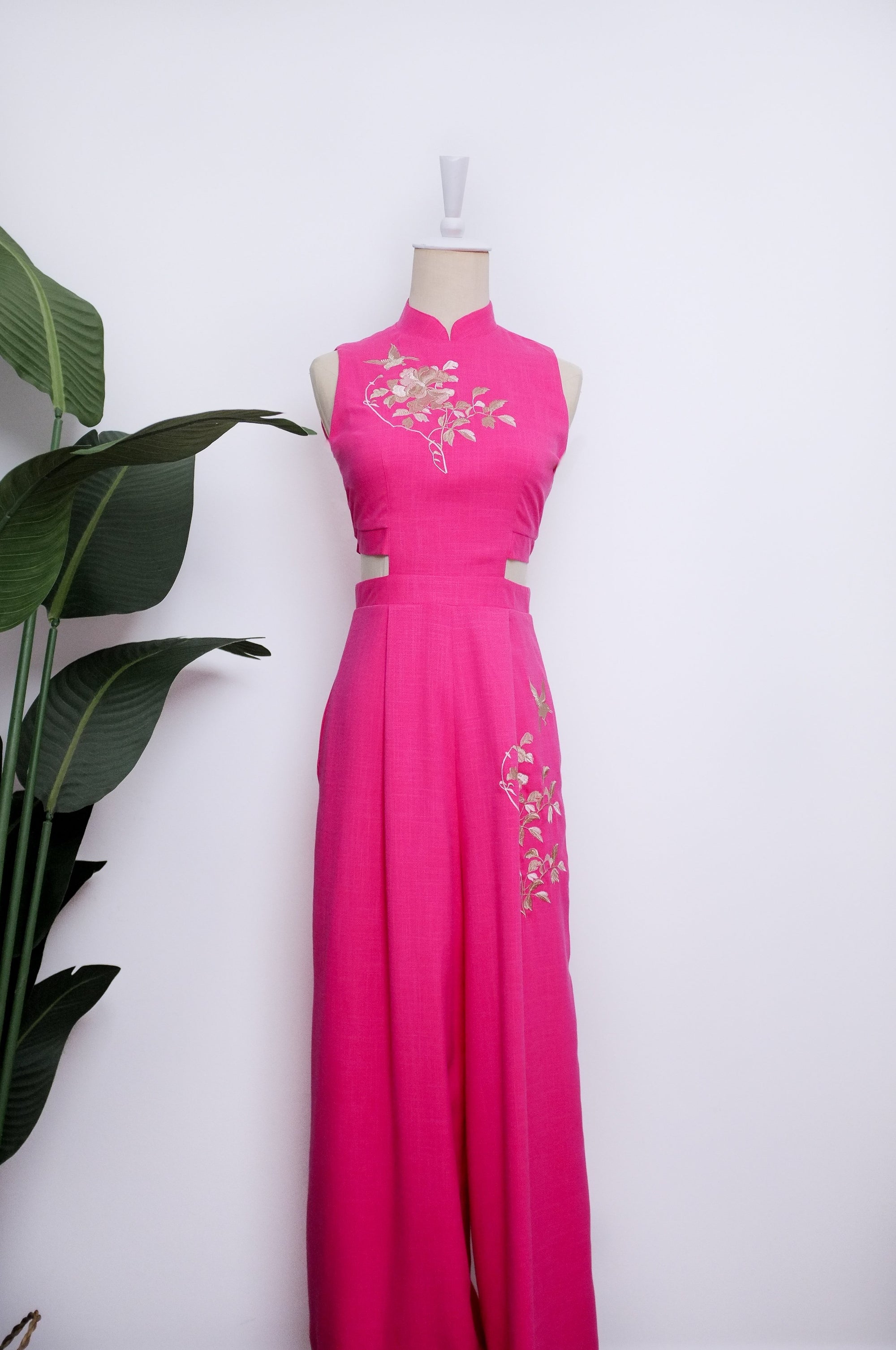 Drea Signature Jumpsuit - Cobalt / Fuchsia / Red (Pre-order)
