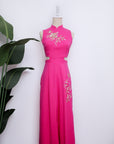 Drea Signature Jumpsuit - Cobalt / Fuchsia / Red (Pre-order)