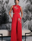 Drea Signature Jumpsuit - Cobalt / Fuchsia / Red (Pre-order)