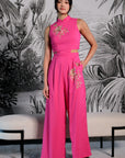 Drea Signature Jumpsuit - Cobalt / Fuchsia / Red (Pre-order)