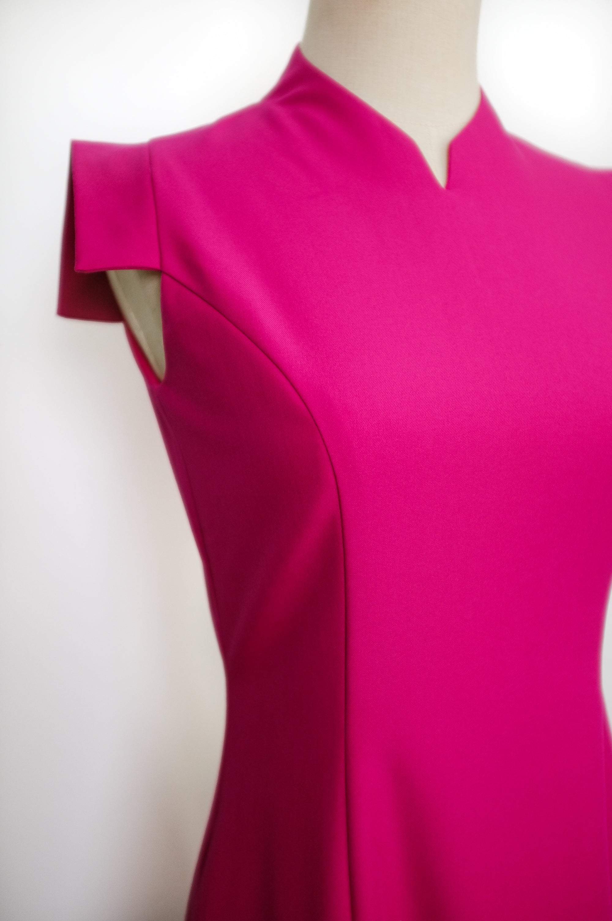 Selena Midi Dress - Fuchsia / Red / Cobalt ( Pre-order )