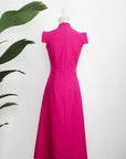 Selena Midi Dress - Fuchsia / Red / Cobalt ( Pre-order )