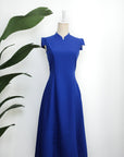 Selena Midi Dress - Fuchsia / Red / Cobalt ( Pre-order )