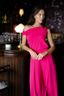 Palazzo Flare Pants - Forest Green / Fuchsia / Black ( Pre-order )