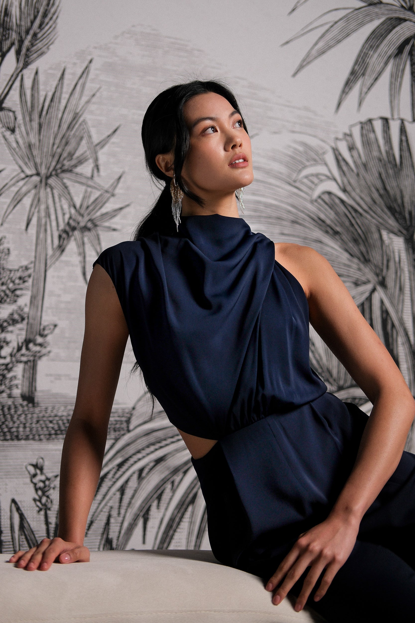 Leilani Maxi Jumpsuit - Red / Navy