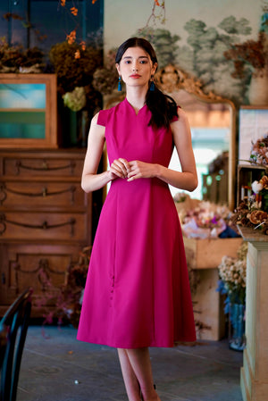 
            
                Load image into Gallery viewer, Selena Midi Dress - Fuchsia / Red / Cobalt (Backorder)
            
        