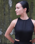 Jem Racer Cut-Out Midi Jumpsuit - Black / Cobalt (Pre-order)