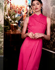 Raven Convertible Jumpsuit - Fuchsia / Black / Forest Green (Pre-order)
