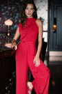 Leilani Maxi Jumpsuit - Red / Navy