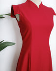 Selena Midi Dress - Fuchsia / Red / Cobalt ( Pre-order )