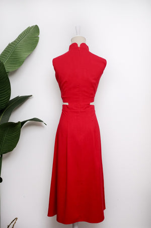 
            
                Load image into Gallery viewer, Signature Cut-Out Cheongsam - Red (Pre-order)
            
        