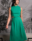 Signature Cut-Out Cheongsam - Emerald (Pre-order)