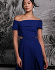 Tess Off Shoulder Dress - Cobalt / Red / Fall Blue / Fuchsia