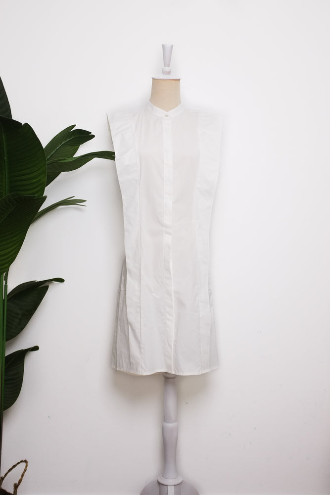 Alessandra Convertible Shirt Dress - Cornflower Blue / Chartreuse/ White