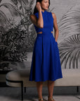 Signature Cut-Out Cheongsam - Cobalt (Pre-order)