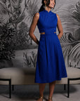 Signature Cut-Out Cheongsam - Cobalt (Pre-order)