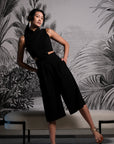 Signature Cut-Out Midi Jumpsuit - Black / Red ( Pre-order )