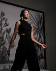 Signature Cut-Out Midi Jumpsuit - Black / Red ( Pre-order )