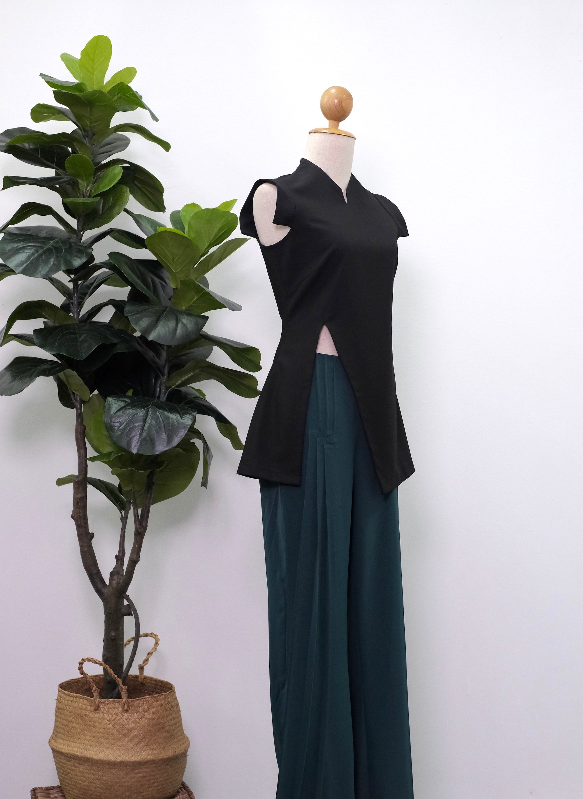 Selena Top - Black / Chartreuse ( Pre-order )