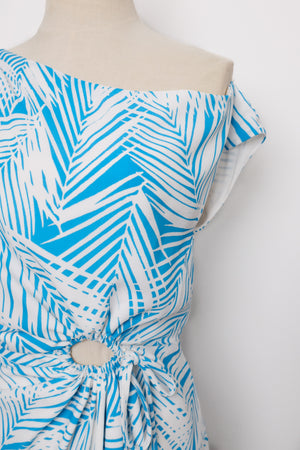 
            
                Load image into Gallery viewer, Rio Drawstring Dress - Blue Palms
            
        