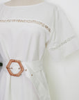 TMP x DOT Monogram Reversible Shift - White / Orange / Chambray