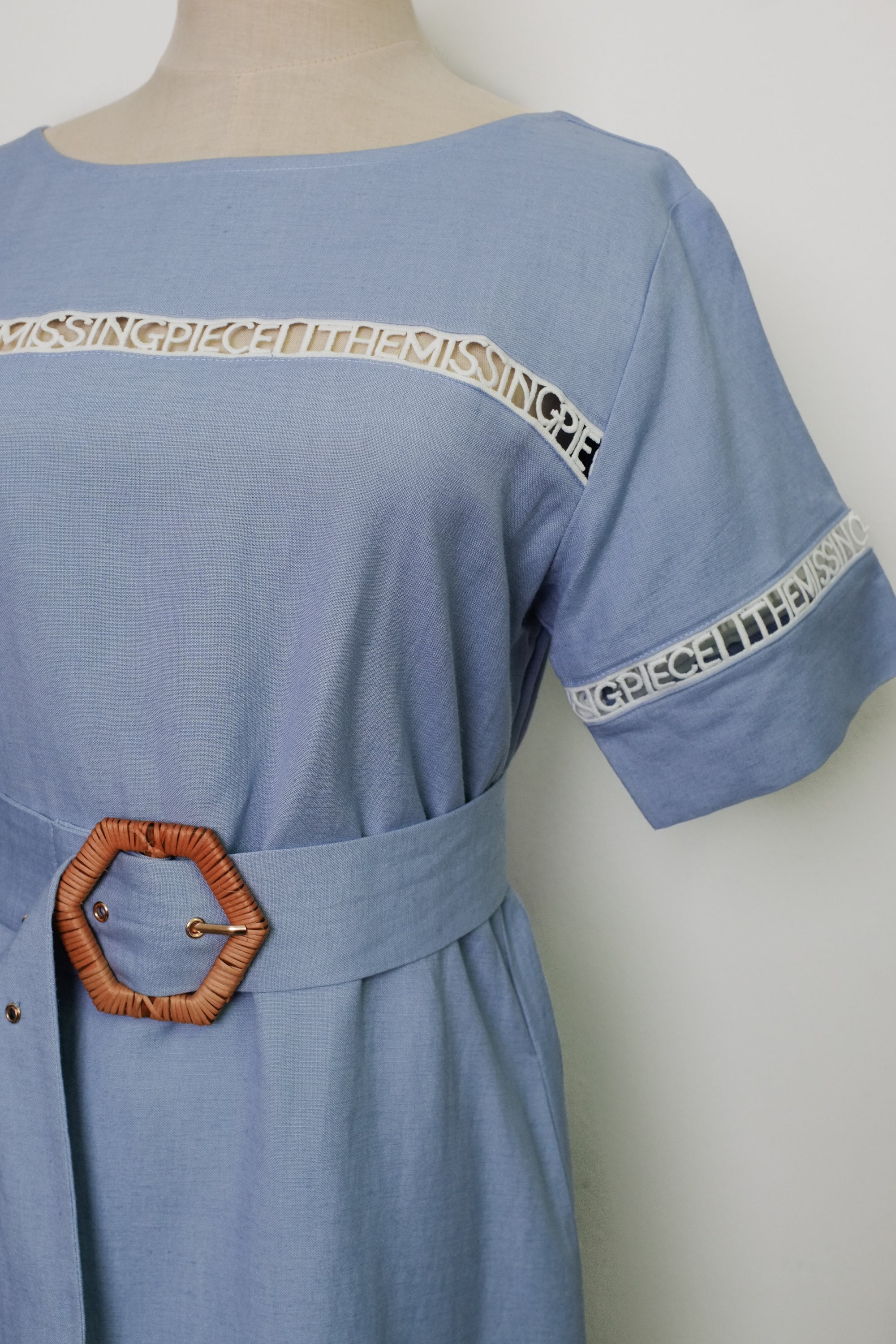 TMP x DOT Monogram Reversible Shift - White / Orange / Chambray