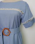 TMP x DOT Monogram Reversible Shift - White / Orange / Chambray