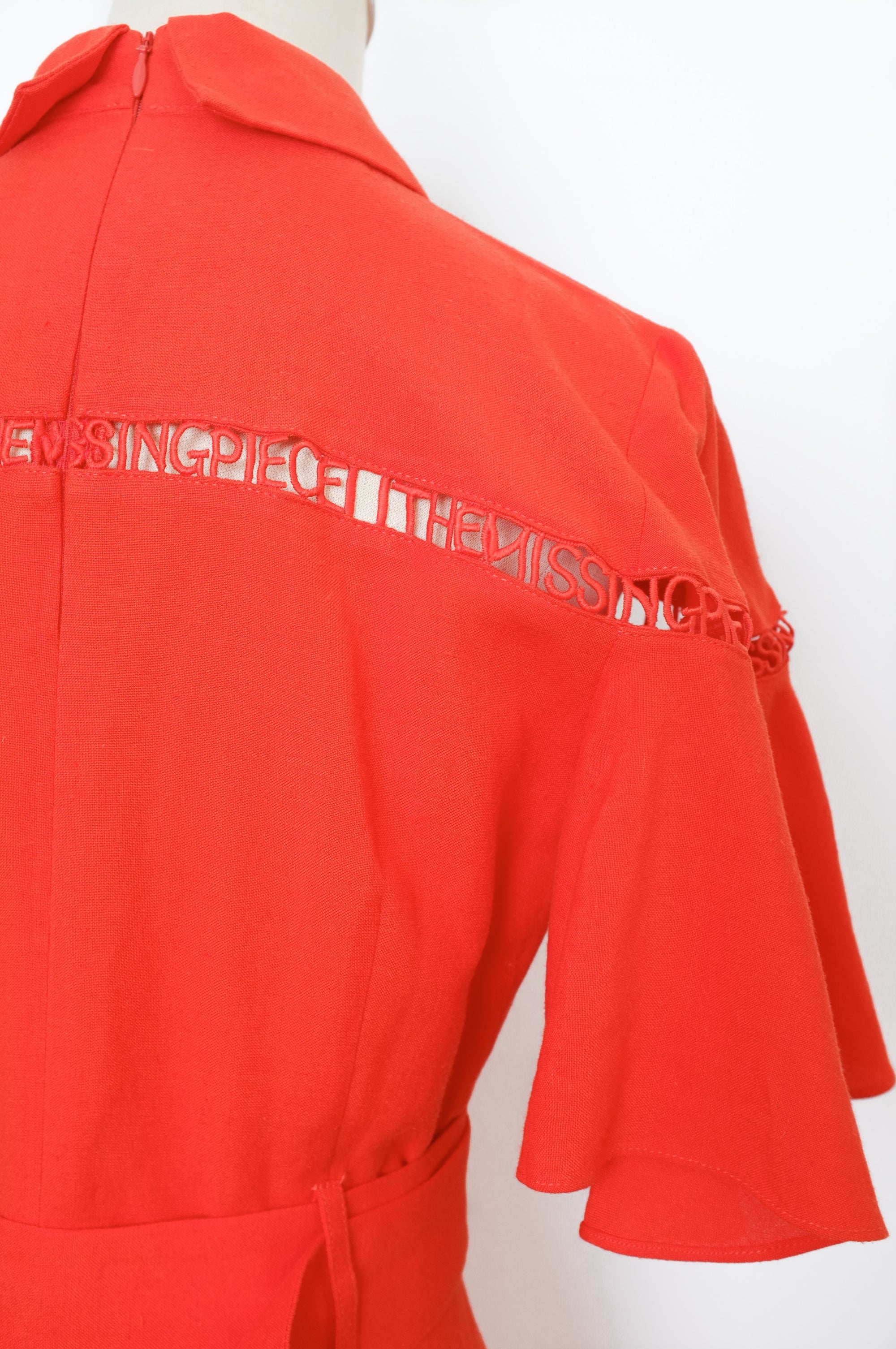 TMP x DOT Monogram Shirt Dress - Orange / Chambray