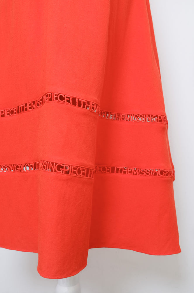 TMP x DOT Monogram Shirt Dress - Orange / Chambray