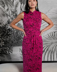 Signature Lace Cheongsam (Midi) - Fuchsia / Peach / Navy ( Pre-order )