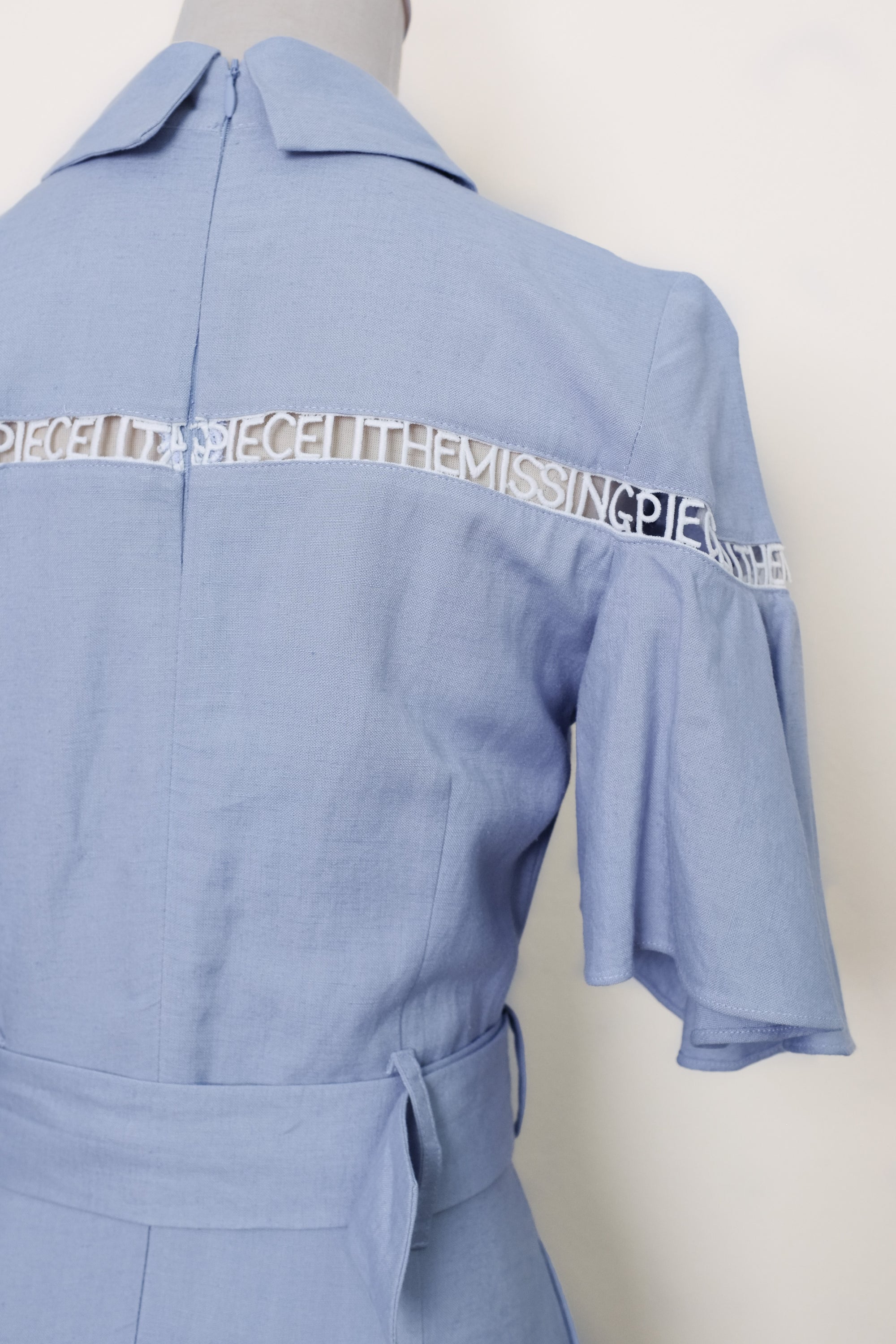 TMP x DOT Monogram Shirt Dress - Orange / Chambray