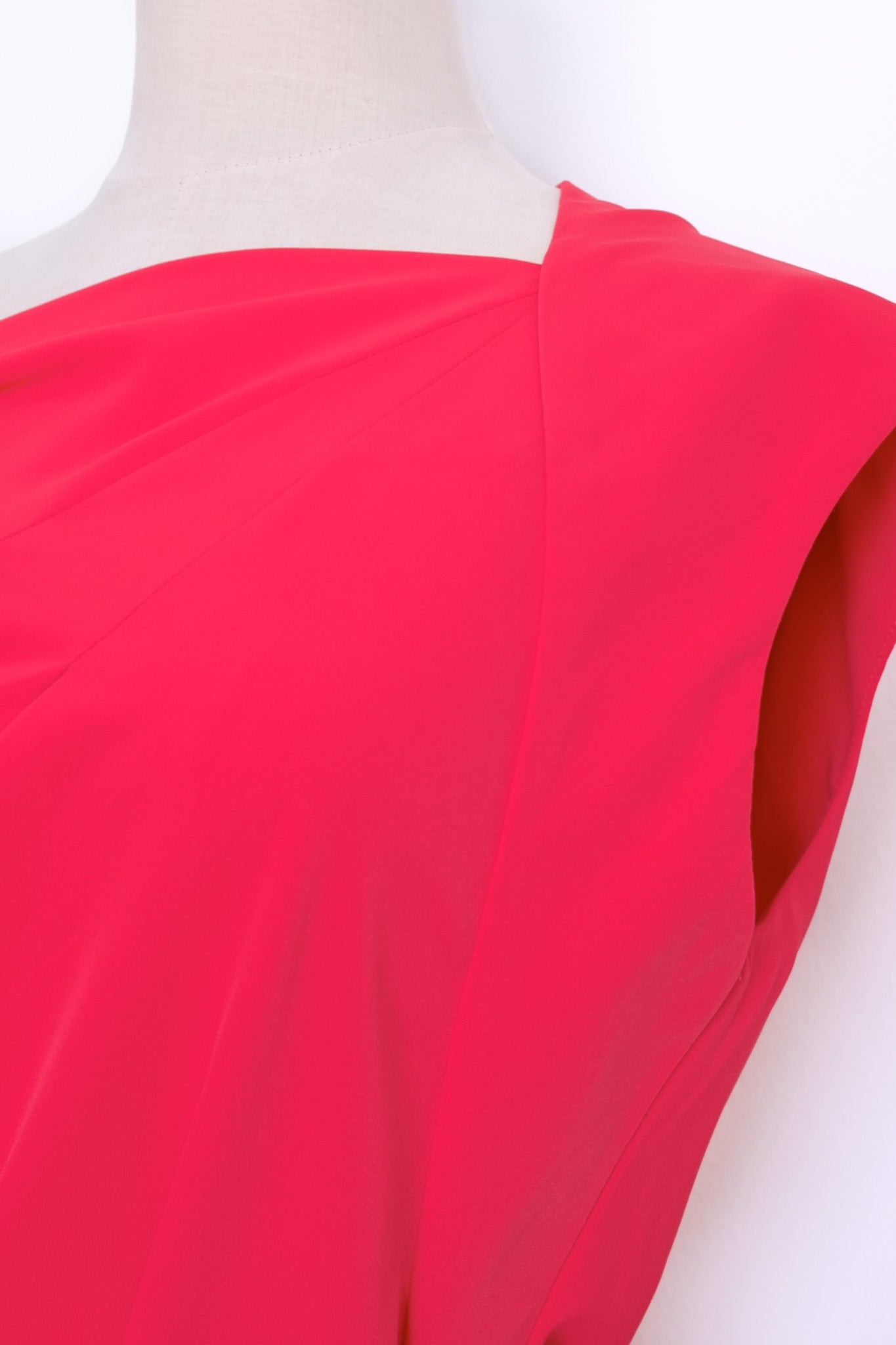Asymmetrical Off-Shoulder Top -  Forest Green / Fuchsia / Black ( Pre-order )