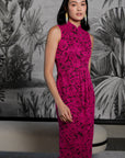 Signature Lace Cheongsam (Midi) - Fuchsia / Peach / Navy ( Pre-order )