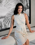 Signature Lace Cheongsam (Midi) - Fuchsia / Peach / Navy ( Pre-order )
