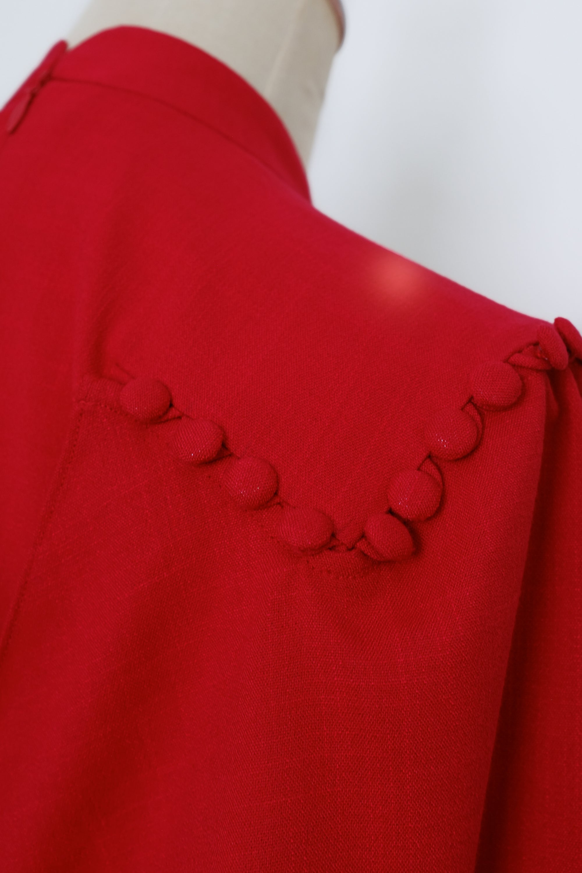 Liv Convertible Sleeves Cheongsam - Red / Blue
