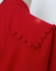 Liv Convertible Sleeves Cheongsam - Red / Blue
