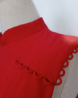 Liv Convertible Sleeves Cheongsam - Red / Blue