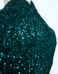 Sequoia Sequin Maxi Cheongsam - Teal / Red / Navy (Pre-Order)