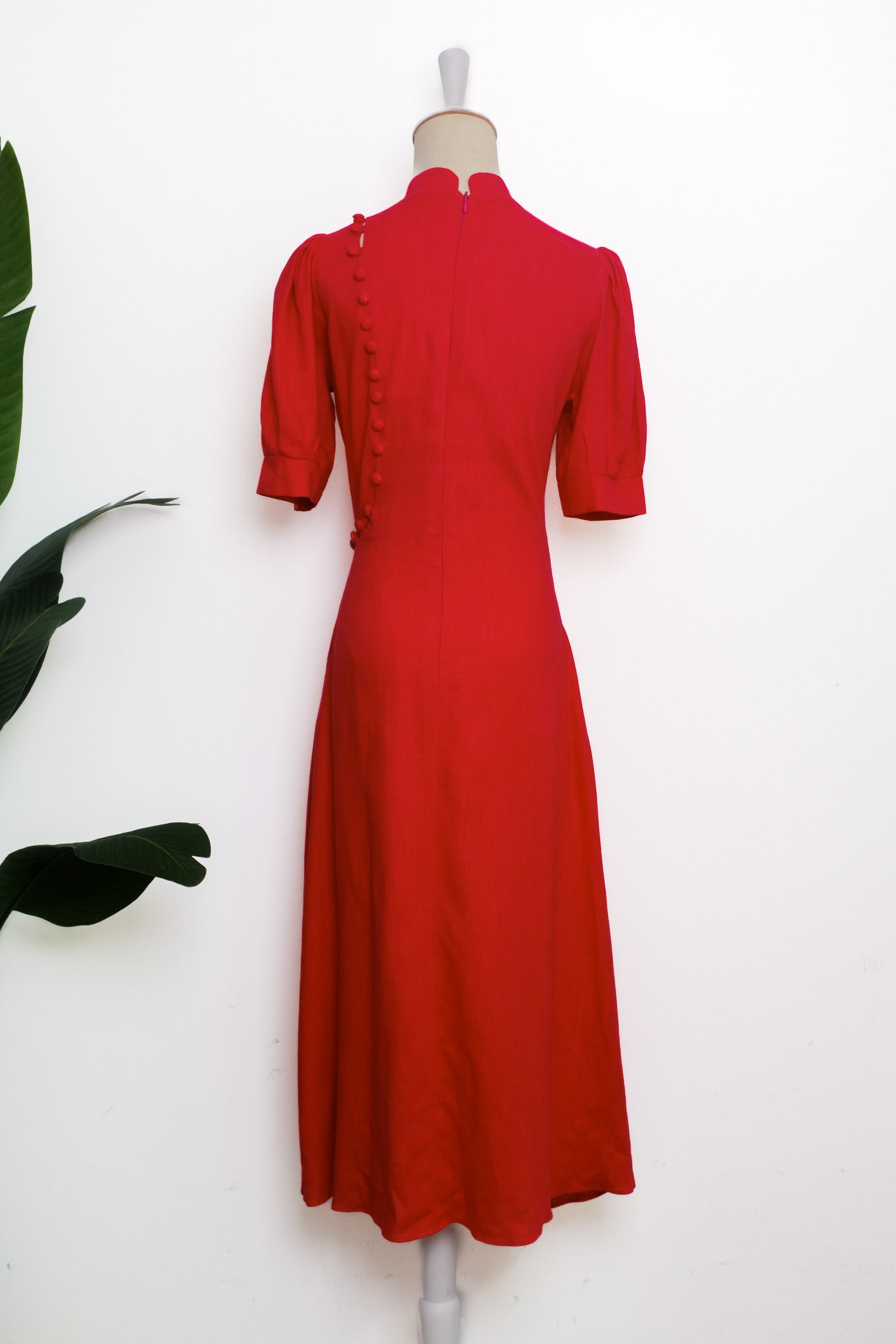 Astrid Convertible Midi Cheongsam - Red / Blue