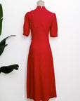 Astrid Convertible Midi Cheongsam - Red / Blue