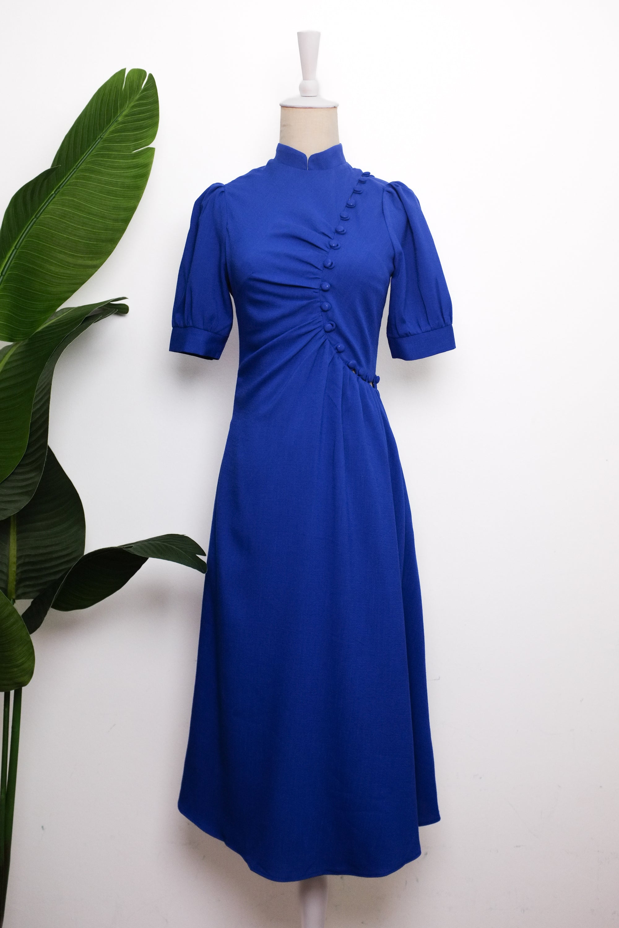 Astrid Convertible Midi Cheongsam - Red / Blue
