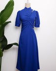 Astrid Convertible Midi Cheongsam - Red / Blue