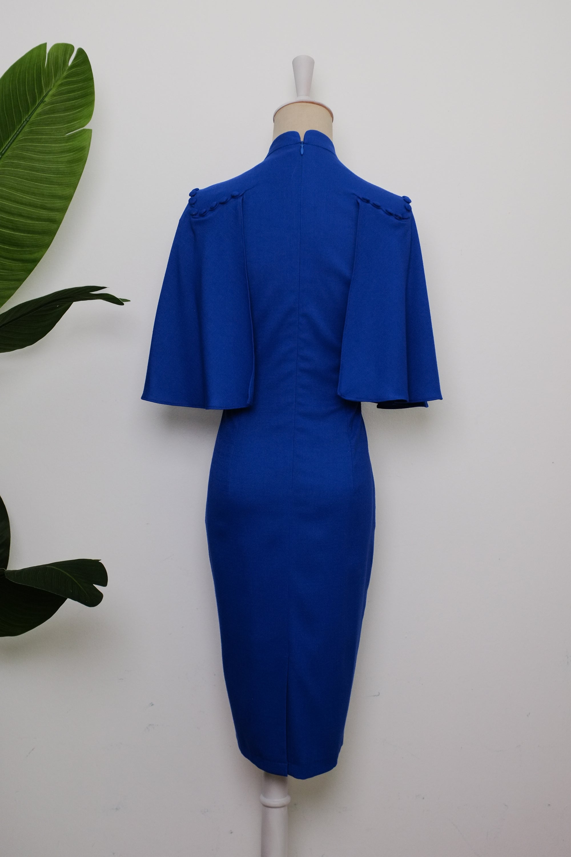Liv Convertible Sleeves Cheongsam - Red / Blue
